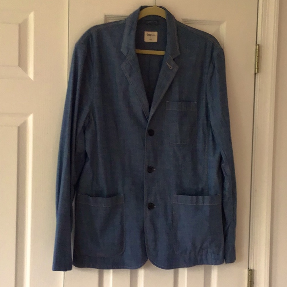 Gap Summer Blazer, Chambray , Men’s Large,